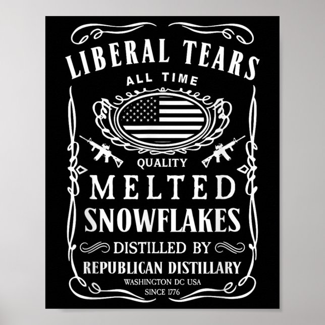 Póster Lágrimas liberales son graciosos conservadores rep (Frente)