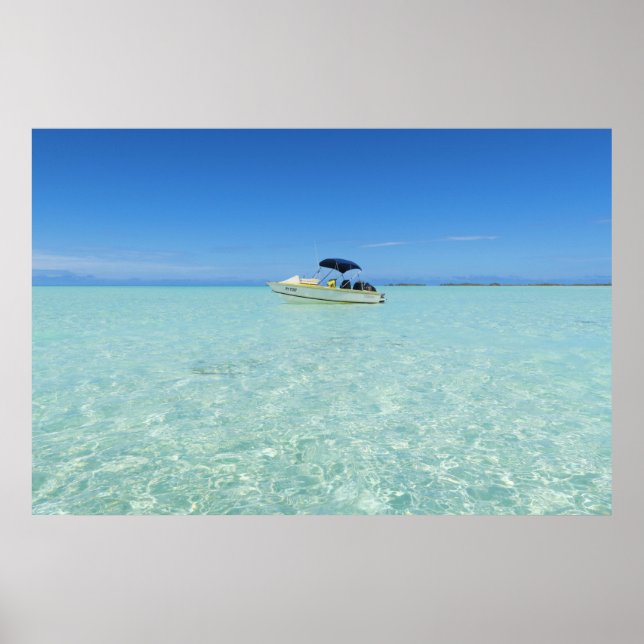 Póster Laguna Azul de Rangiroa (Frente)