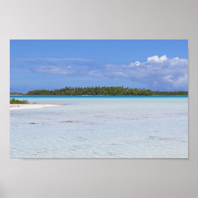 Póster Laguna Azul de Rangiroa (Frente)