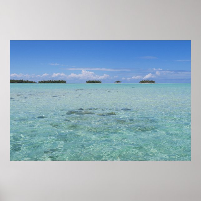 Póster Laguna Azul de Rangiroa (Frente)