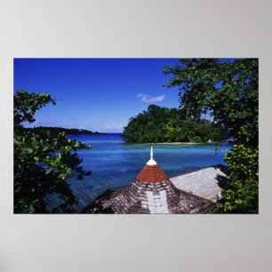 Póster Laguna Azul, Puerto Antonio, Jamaica