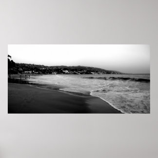 Póster Laguna Beach B&W
