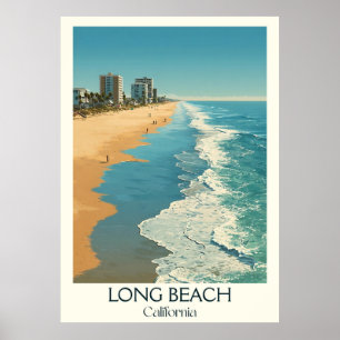Póster Laguna Beach California Art Print Costera Escéni