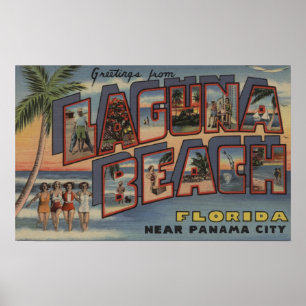 Póster Laguna Beach, la Florida - escenas grandes de la