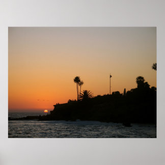Póster Laguna Beach Sunset Scenic Photo