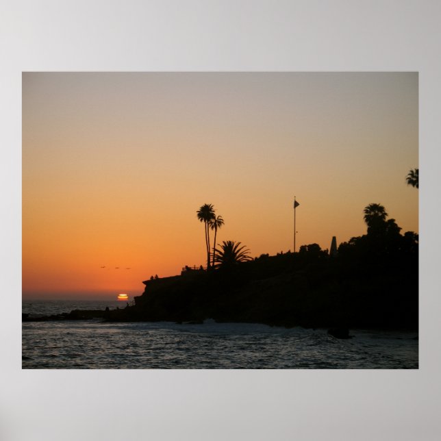 Póster Laguna Beach Sunset Scenic Photo (Frente)