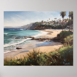 Póster Laguna Beach Watercolor Art Print Poster