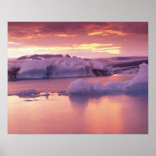 Póster Laguna de Europa, Islandia, Jokulsarlon