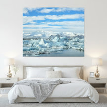 Laguna de Icebergs y Montañas Nevadas Árticas de I