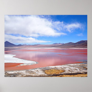 Póster Laguna Roja, Laguna Colorada en Bolivia poster