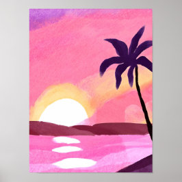 Póster Laguna rosa