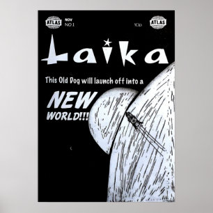 Póster Laika comic cover
