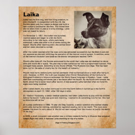 Póster Laika, el primer perro en el espacio