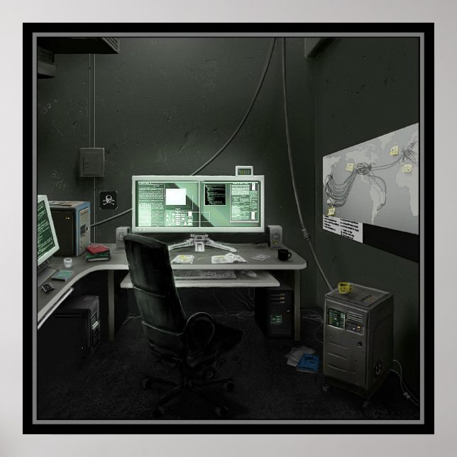 Póster Lair de Hacker (Frente)