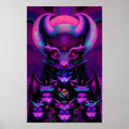 Póster Lair del Gótico de los nuevos Chicas murciélagos H