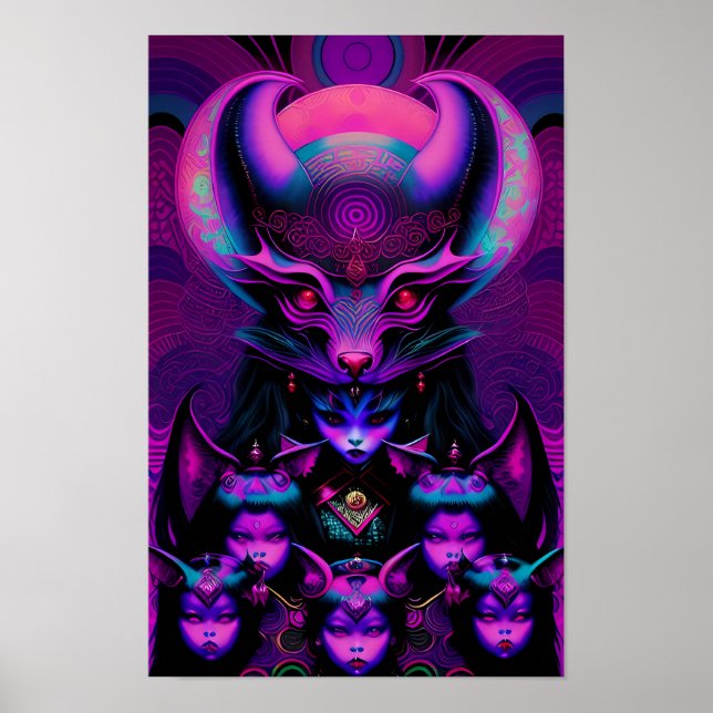 Póster Lair del Gótico de los nuevos Chicas murciélagos H (Frente)