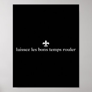 Póster Laissez Les Bon Temps Rouler Minimalista Mardi Gra