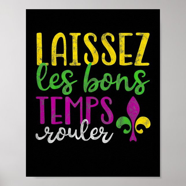Póster Laissez Les Bons Temps Rouler Mardi Gras (Frente)