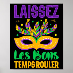 Póster Laissez Les Bons Temps Rouler Mardi Gras Desfile C