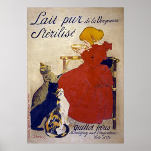 Póster Lait pur stérilisé de la Vingeanne, Steinlen
