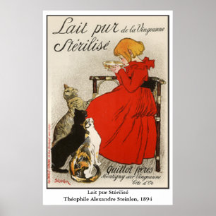 Póster Lait pur Stérilisé de Steinlen