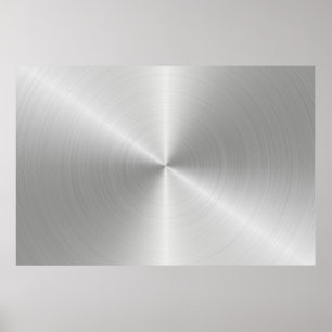 Póster Lajas circulares de hierro metalizado