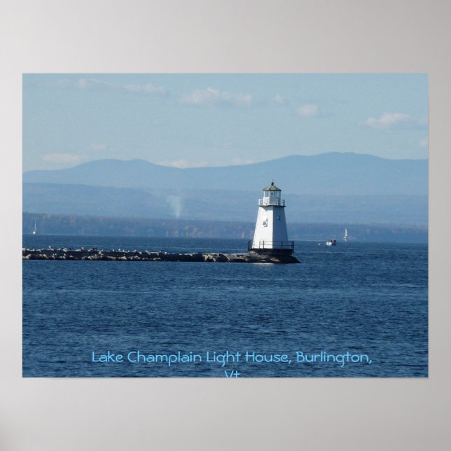 Póster Lake Champlain Light House, Burlington, Vt (Frente)