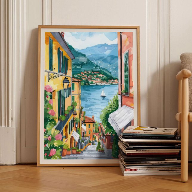 Póster Lake Como Print Lake Como Poster Como Illustration (Subido por el creador)