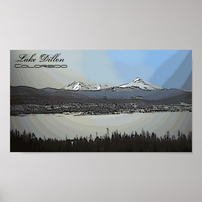 Póster Lake Dillon Colorado scenic poster (Frente)