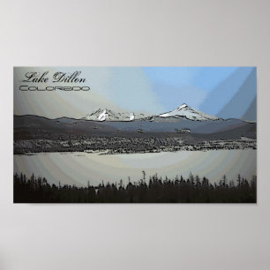 Póster Lake Dillon Colorado scenic poster