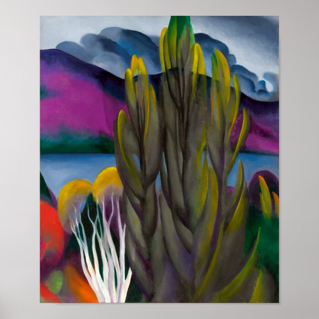 Póster Lake George White Birch | Georgia O'keeffe | (Frente)