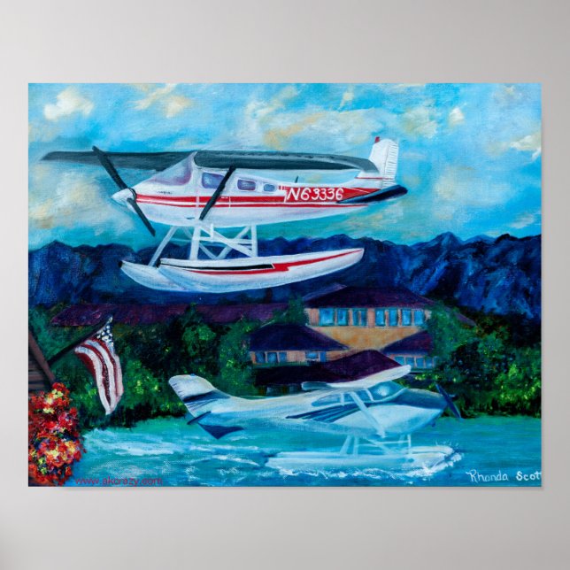 Póster Lake Hood, Anchorage, Poster Alaska Matte (Frente)