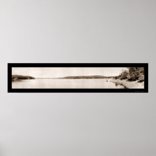 Póster Lake Hopatcong Bay Photo 1913