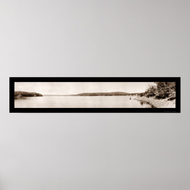 Póster Lake Hopatcong Bay Photo 1913 (Frente)