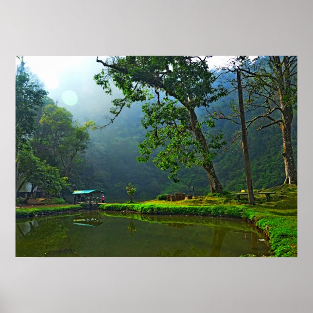 Póster Lake - Landscape Cityscape Nature Scenery Poster (Frente)