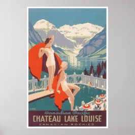 Póster Lake Louise Art Canada Travel Poster Canadian