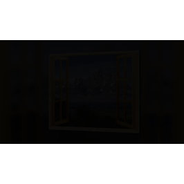 Póster Lake Louise Mountain Faux Fake Window View