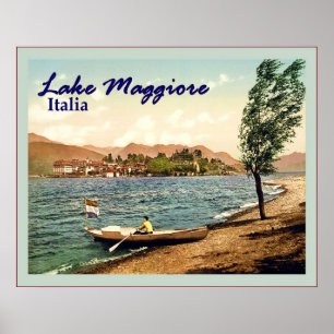 Póster Lake Maggiore ~ Italia ~ Poster de Viajes de Vinta