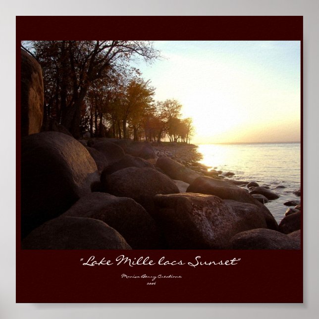 Póster "Lake Mille lacs Sunset" (Frente)
