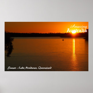 Póster Lake Monduran sunset poster