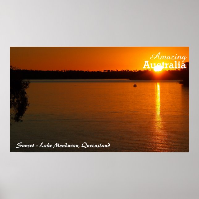 Póster Lake Monduran sunset poster (Frente)