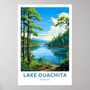 Póster Lake Ouachita Arkansas Travel Print
