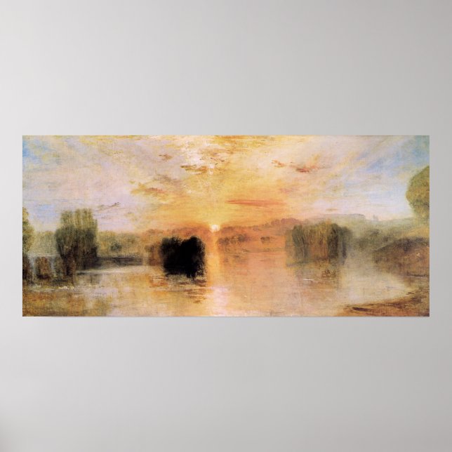 Póster Lake Petworth sunset by Joseph Mallord Turner (Frente)