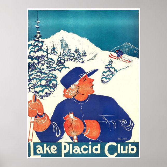 Póster Lake Placid Club, Ski Poster (Frente)