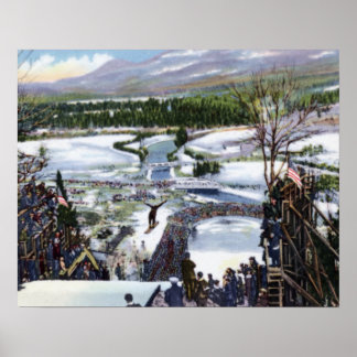 Póster Lake Placid Colina Olímpica de Nueva York