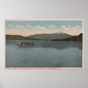 Póster Lake Placid, NY - vista del vapor Doris