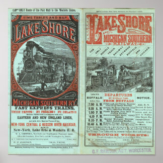 Póster Lake Shore and Michigan So Railway