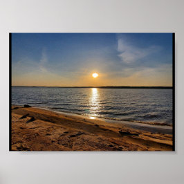 Póster Lake sunset