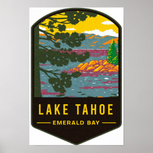 Póster Lake Tahoe Emerald Bay