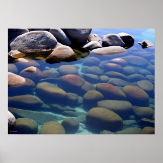 Póster Lake Tahoe Winter Still water 2